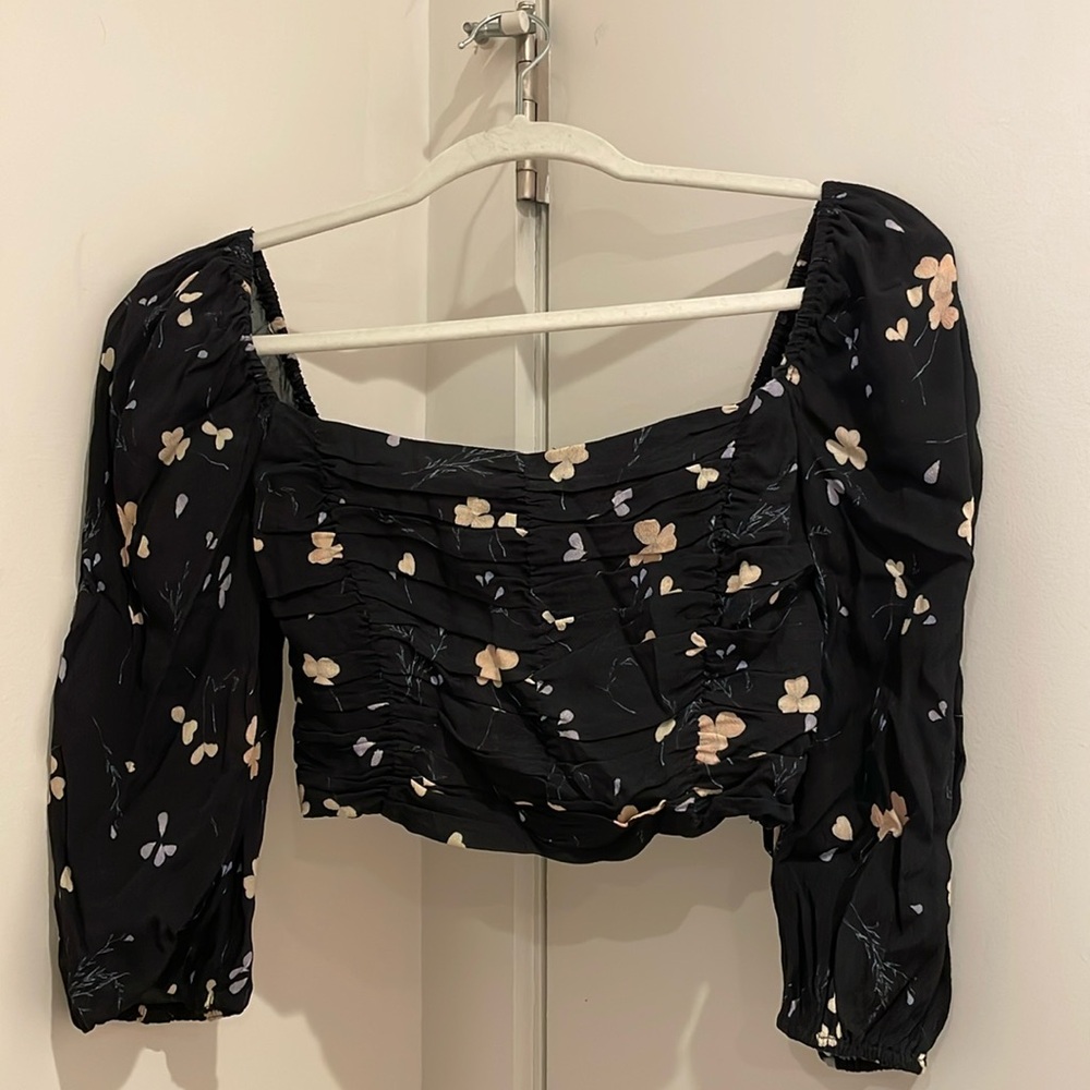 Aritzia Wilfred Floral Printed Blouse